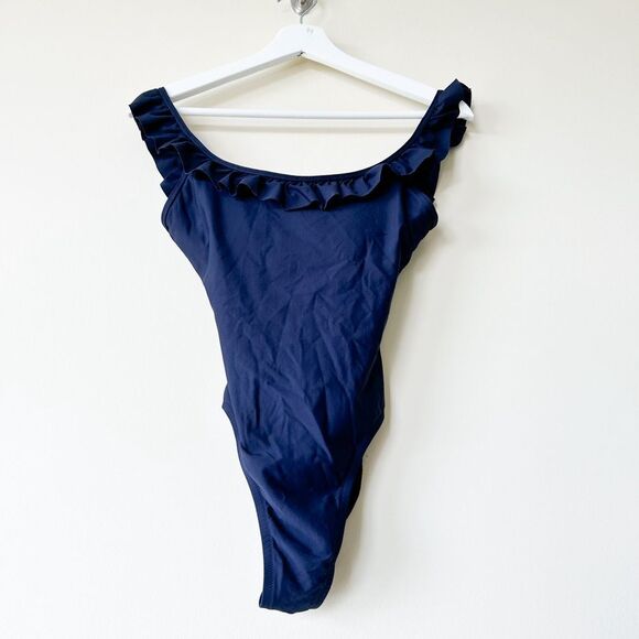 J.Crew Ruffled scoopback one-piece swimsuit - Picture 2 of 6